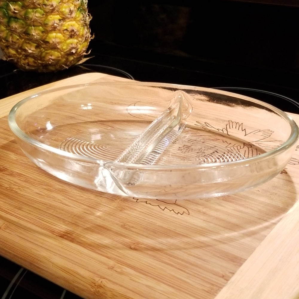Glasbake vintage divided dish